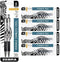 Zebra Pen G-301 Stainless Steel Gel Pen, Medium Point, 0.7mm, Black Ink, 2-Count Bundle with 8 Refills, 0.7mm