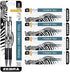 Zebra Pen G-301 Stainless Steel Gel Pen, Medium Point, 0.7mm, Black Ink, 2-Count Bundle with 8 Refills, 0.7mm