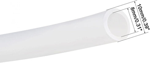 uxcell Silicone Tube, 8mm ID x 10mm OD, 8.2' Flexible Rubber Tubing for Water Air Hose