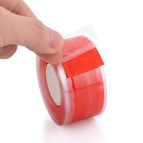 Self-Fusing Silicone Fusional Repair Tape - Multi-Purpose Soft Rubber Strip for Leak Seal Repair - 3m x 25mm x 0.5mm -