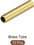 Brass Tube (6mm OD x 0.5mm Wall x 30mm L) 10Pcs, Craft Tubing for Home Decoration and DIY Handicraft