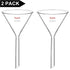 StonyLab 2-Pack Glass Heavy Wall Funnel, Borosilicate Glass Funnel, Short Stem 50mm Diameter