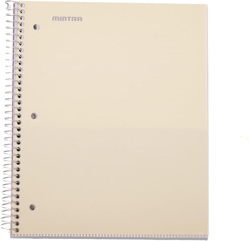 Mintra Office 3 Pack Durable Spiral Notebook, 2 Subject, College Ruled in Arctic Ice, Sun Yellow, Spring Pink
