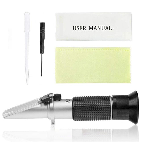 LABO Technology 0-40% Brix/0-25% LABO Brix Refractometer with ATC, Dual Scale Alcohol, Handheld Refractometer
