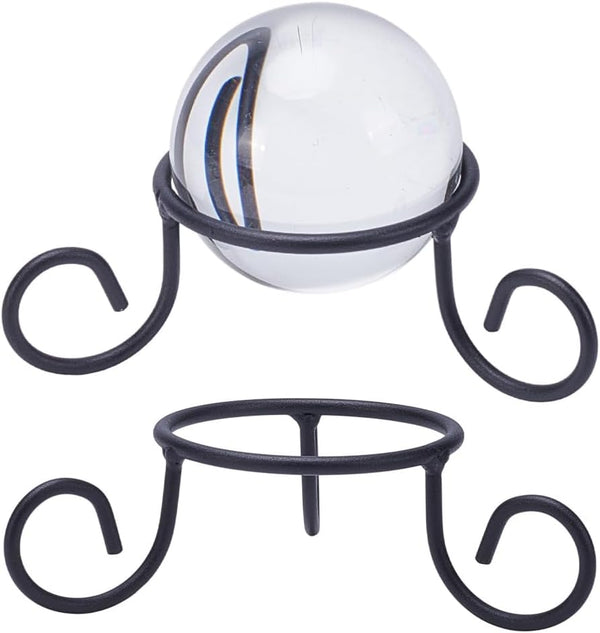 FREEBLOSS 2Pcs Crystal Ball Display Stand Crystal Holder Sphere Holder Iron Egg