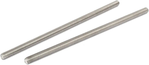 uxcell M8 x 200mm 304 Stainless Steel Fully Threaded Rods Fasteners, Silver Tone, 5 Pcs