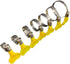 15-Pack Mixed Pack Yellow Stainless Steel Hose Clamps, Adjustable Thumb Screw Key Type Clamps for Plumbing