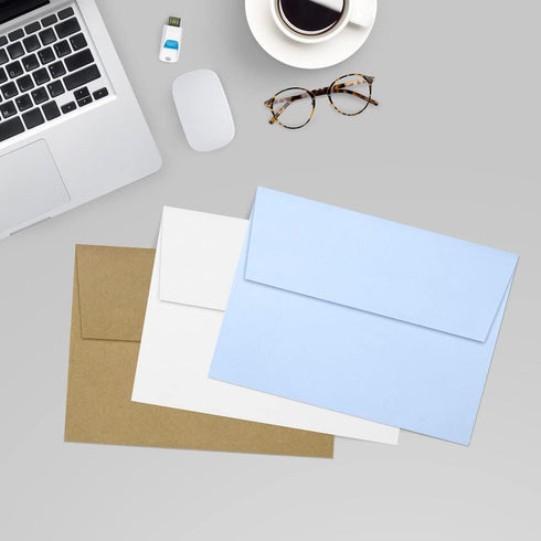 LUXPAPER A7 Invitation Envelopes for 5 x 7 Cards, Baby Blue, 250 Pack