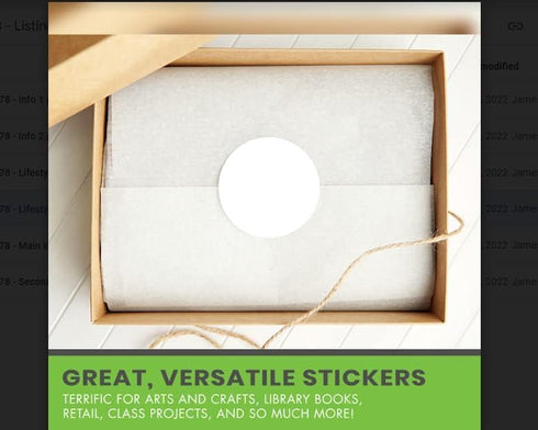Royal Green Yellow Dot Stickers, 30mm, Great for Envelopes, Invitation Seals, Arts and Crafts, 750 Pack