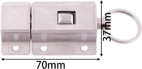 2PCS Slide Barrel Door Bolt, 3 Inch Long Stainless Steel Lock Door Bolts for Home Improvement