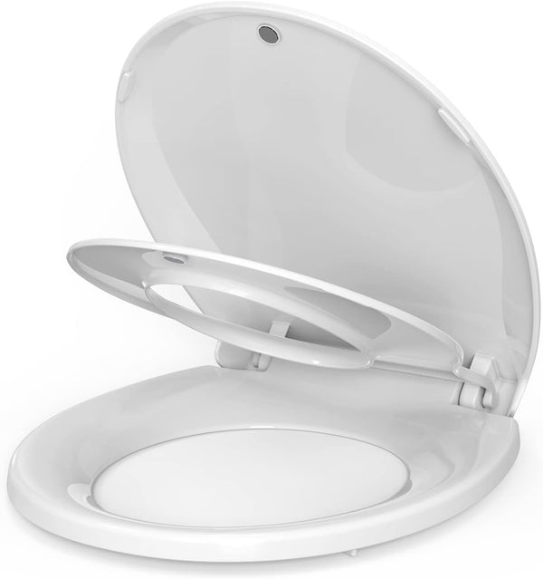GAOMON Round Toilet Seat Soft Close 19'' with Toddler Seat Built In, Potty