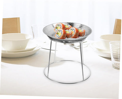 2pcs Cabilock Stainless Steel Seafood Display Rack Buffet Serving Tray Stand for Oysters Shrimp and Crab Compact Food