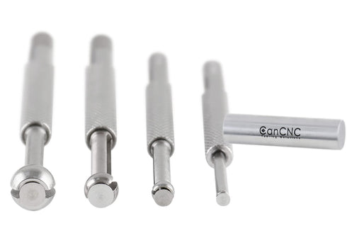 Accusize Industrial Tools 4 Pc Small Hole Gauge Set, Ball Type, inch/mm, 1/8 to 1/2
