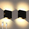 Lightess LED Wall Sconce Battery Powered Set of 2, Touch Control Dimmable