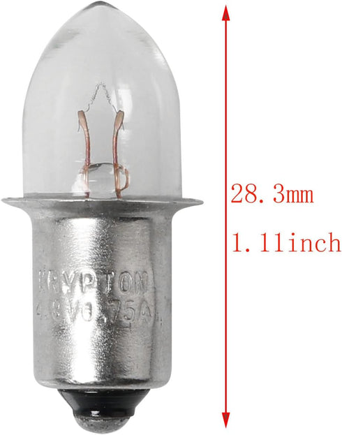 LED Light Bulb 5pcs 4D 4.8V 0.75A Bayonet Base Krypton Replacement Bulb for Flashlight Replacement Bulb Torches Work Light Flashlight Bulbs by DGBRSM
