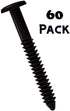 Mid America 3" 60 Pack Black Shutter Lok Peg Fasteners Spikes - Longer Stronger