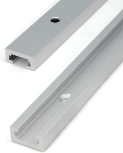 Zeberoxyz 4pcs 400mm/16" Aluminum T-Track Slider with Screws, Double Cut Profile for Woodworking and Clamps DIY Tools