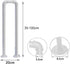 PAUANI Guardrail(White,35cm) Industrial U-Shaped Stair Handrail - Safety Transitional Step Non-Slip Stairs Railing