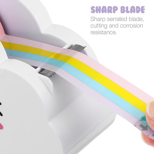 STOBOK Desktop Tape Dispenser - Creative Cloud Holder with Rainbow Tape Roll Cutter for Kids Art Craft