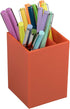 JAM Paper Plastic Pen Holder - Orange Desktop Pencil Cup, Sold Individually