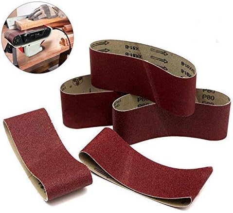 2 Inch x 27 Inch Sanding Belts, 60/80/120/240/320 Grits, 5 Pack Aluminum Oxide Belt Sander Tool