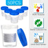50 4oz TrelaCo Pieces Specimen Cup with Lid and Label Disposable Specimen Container Individually Wrapped Screw Cap Leak
