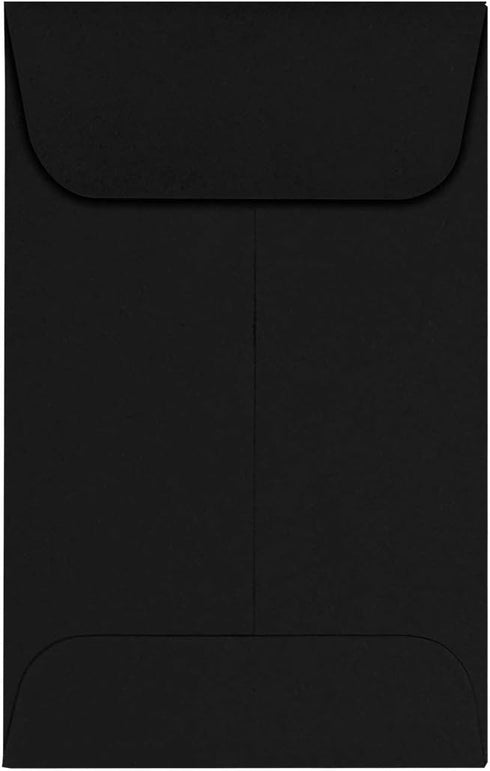 LUXPaper #1 Coin Envelopes, 2 1/4" x 3 1/2", Midnight Black, 50 Qty