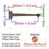 13.90" Dummy (2 Pack, Adonai Hardware "Agee Heavy Duty Antique Cast Iron Strap False or Faux or Hinge Front Matte