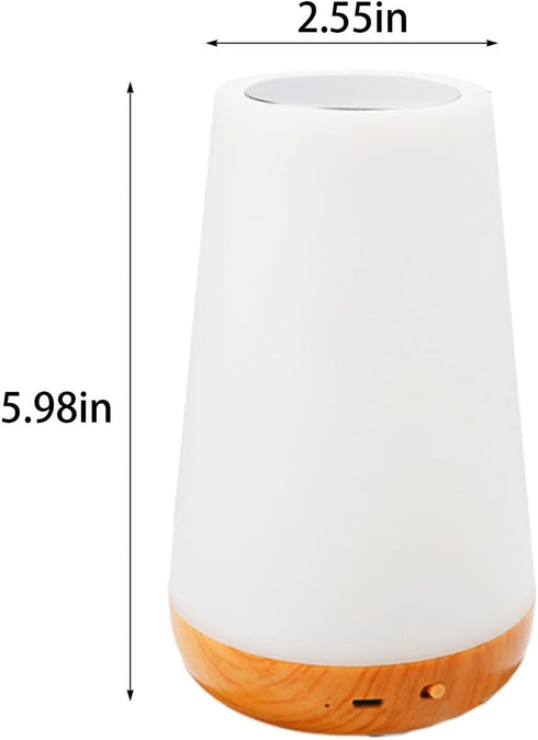 13 Dimmable Touch Bedside Table Lamp, RGB Color Changing RGB Night Light, Small Lamp for Bedroom, LED Lamp with Warm