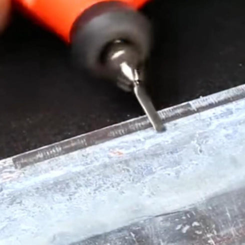 ?????? ???? 6 Pcs Cylinder Shape Aluminum Cutting Burr, 3/32'' Shank Miniature Carving File, Tungsten Carbide