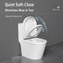 MinSha white(M18) Minsa soft sealed toilet seat, compatible with D/U-shaped extended bucket, quick release, easy