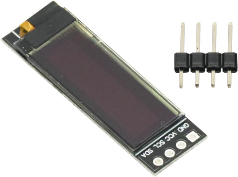 GODIYMODULES 2Pcs 0.91 Inch 128x32 I2C SSD1306 3.3V 5V STM32 OLED Screen IIC Screen White LCD OLED Display DIY OLED