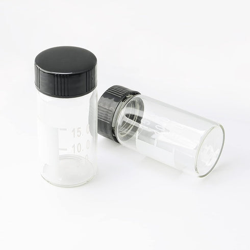 Kesell 28 Pack 20ml Empty Glass Vials, Clear Glass Bottles with Screw Cap, Includes 4pcs Funnels
