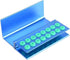 3Pcs Lab Bur Holder Block Aluminum Autoclavable Box Burs Storage Case 16 Holes Bur Holders with Sillicon Cover Blue