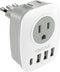 Italy Travel Plug Adapter, VINTAR US to Italy Power Adapter with 2 American Outlets, 3 USB and 1 USB-C