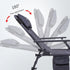 2pcs 5-Level Zerodeko Black Sofa Angle Adjuster Hinges for Folding Chairs with Adjustable Support Mechanism, Sturdy