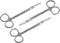 Iris Micro Dissecting Lab Sharp Scissors, 4.5" Fine Point Straight, Stainless Steel (Pack of 3)
