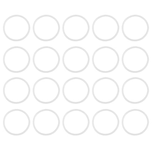 X AUTOHAUX Silicone O-Rings, Pack of 20, 45mm OD 38.8mm ID 3.1mm Width VMQ Seal Gasket for Pipe Repair