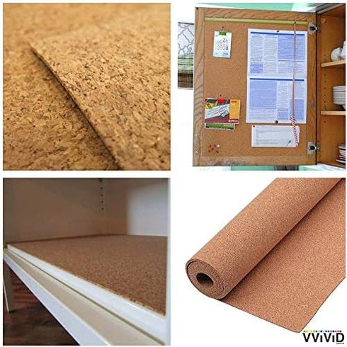 VViViD Cork Board Natural Textured Vinyl Wrap Roll (16" x 10ft) by VViViD