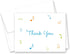 MyExpression.com 50 Music Notes Thank You Cards (Blue Green Orange)