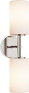 Tawson Talos 2-Light Wall Sconce Light in Brushed Nickel with Satin Etched