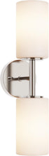 Tawson Talos 2-Light Wall Sconce Light in Brushed Nickel with Satin Etched