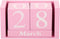 YOKIVE Wooden Block Perpetual Calendar for Desk, Wood Month Date Display Block,