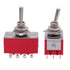 Twidec 2Pcs Mini Toggle Switch 4PDT 3 Position 12 Pins ON/Off/ON Miniature Switch with Waterproof Cap
