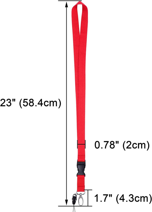 Wisdompro Office Lanyard, 3 Pack - 23 inch Quick Release Neck Strap with Detachable Buckle for Keys, ID Badges, Cell