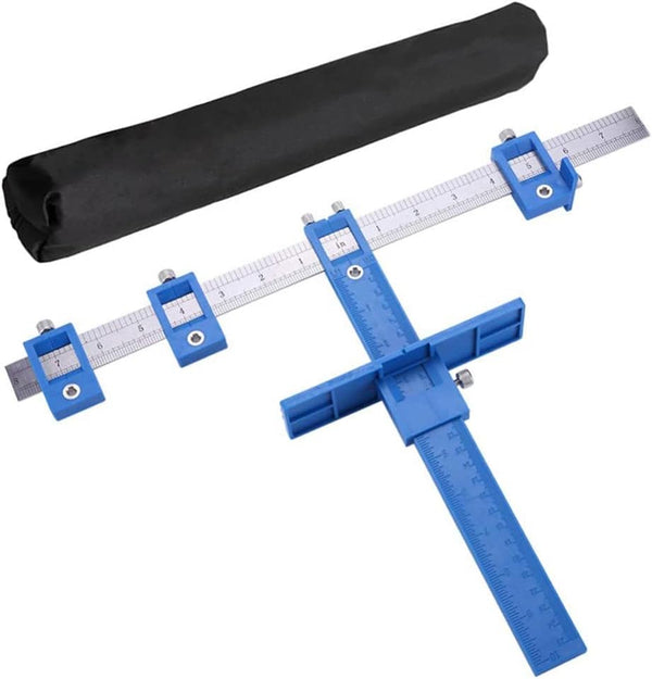 Joywayus Drill Punch Locator, Cabinet Hardware Jig Template for Woodworking, Accurate Drilling Tool