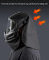 YCD 2 Set Piece Welding Helmet FR Cotton Front Bib & Rear Extended Hood with Press-In Seal, Full Protection, Fits Most