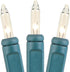 13.5 35 Bulb 4" Bulb 24" Novelty Lights Feet Clear Mini Light String on Green Wire, Non-Connectable Incandescent Fairy