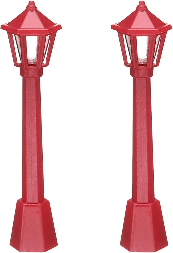 BILIJIN Mini Miniature Street Light Model, Railway Train Post Lamps, Black Lamp Outdoor