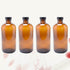 4pcs KICHOUSE Round Glass Bottles Cap Reusable Glass Bottles for Candle Jars Mouthwash Dispenser